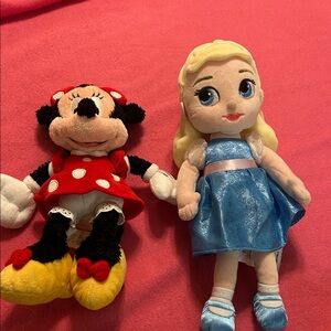 Disney Plush toys / Cinderella & Minnie Mouse